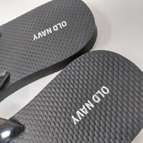 OLD NAVY SANDALS/FLIP FLOPS. BLACK. SIZE 7. - Picture 2 of 7